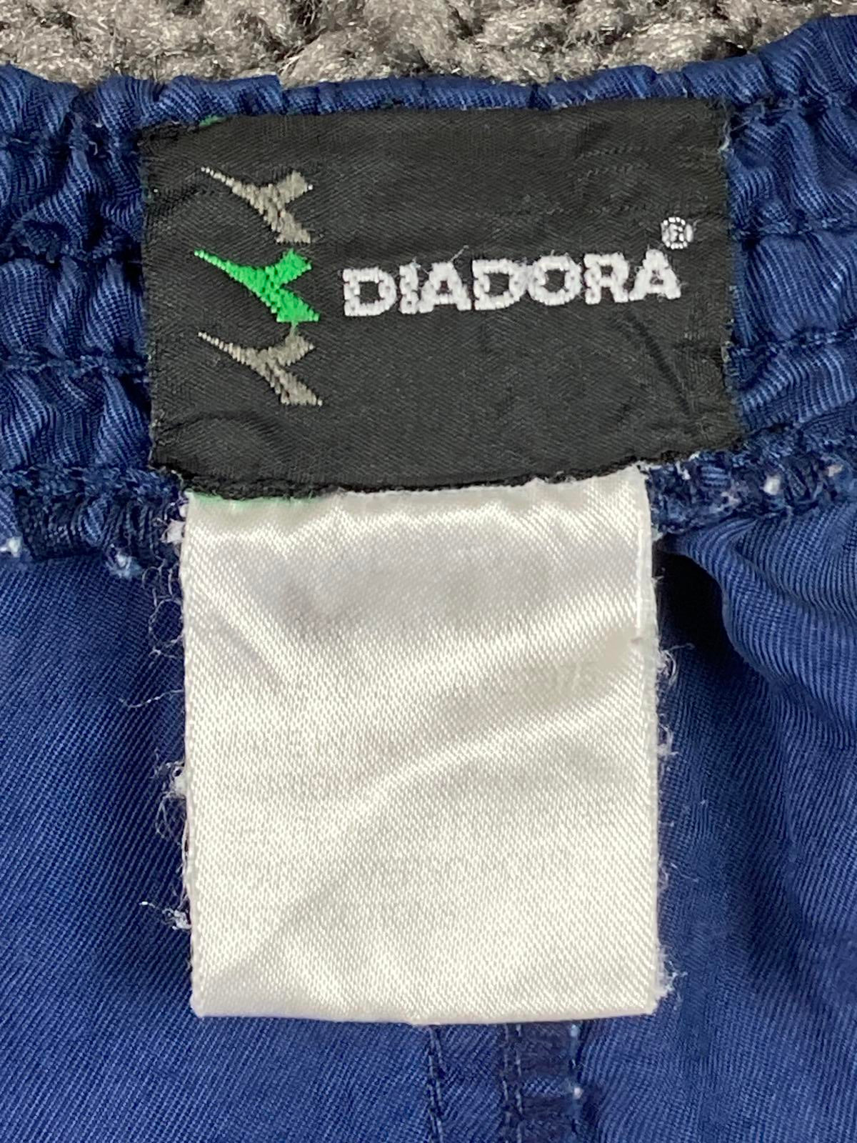 Vintage Diadora Soccer Shorts Royal Blue Mens 100% Nylon Shiny Y2K Retro Sz XL