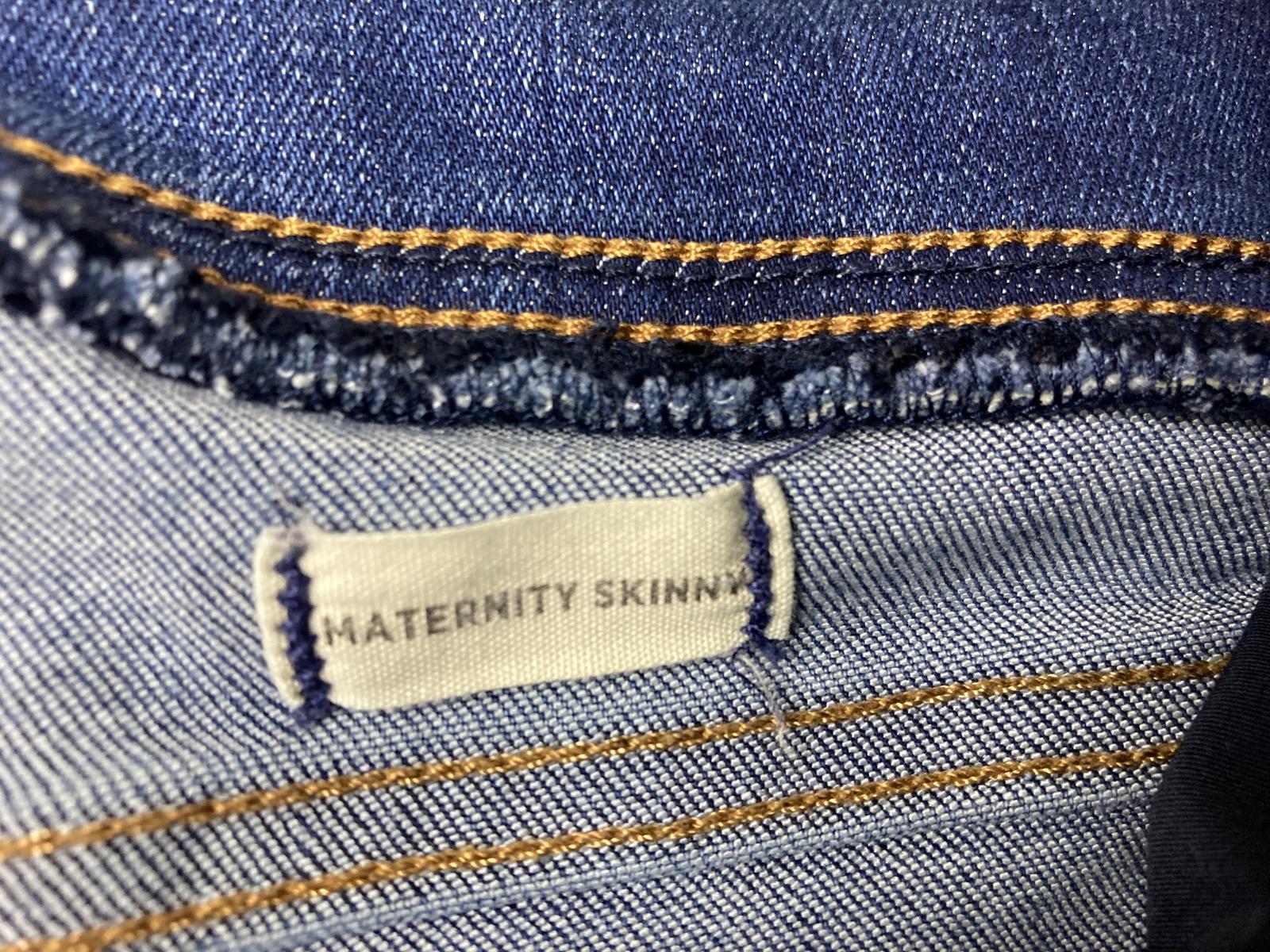 Madewell Maternity Skinny Jeans Blue Stretch Panel Size 28