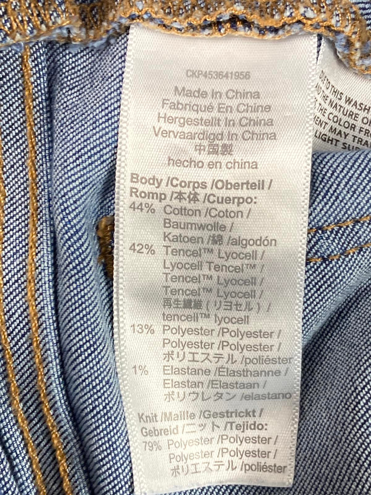 Madewell Maternity Skinny Jeans Blue Stretch Panel Size 28
