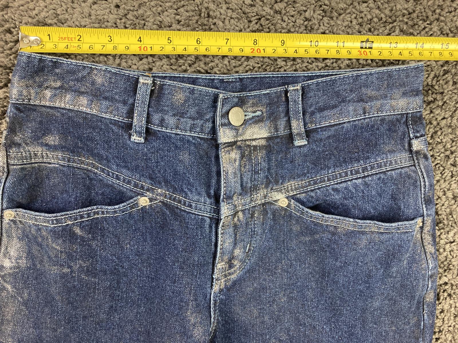 BDG Urban Outfitters Metallic Cowboy Jeans Women’s Blue Straight Leg Sz 28