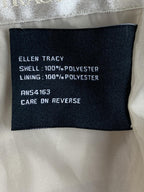 Ellen Tracy Hooded Raincoat Anorak Jacket Beige Gold Hardware Medium Length Sz S