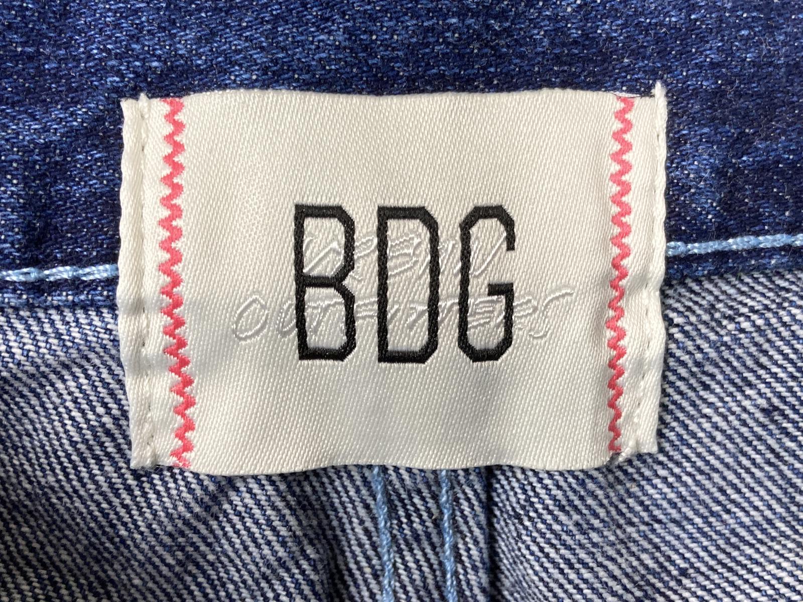 BDG Urban Outfitters Metallic Cowboy Jeans Women’s Blue Straight Leg Sz 28