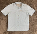 Columbia Declination Trail Shirt Mens Blue Check Short Sleeve Button Up Mesh L