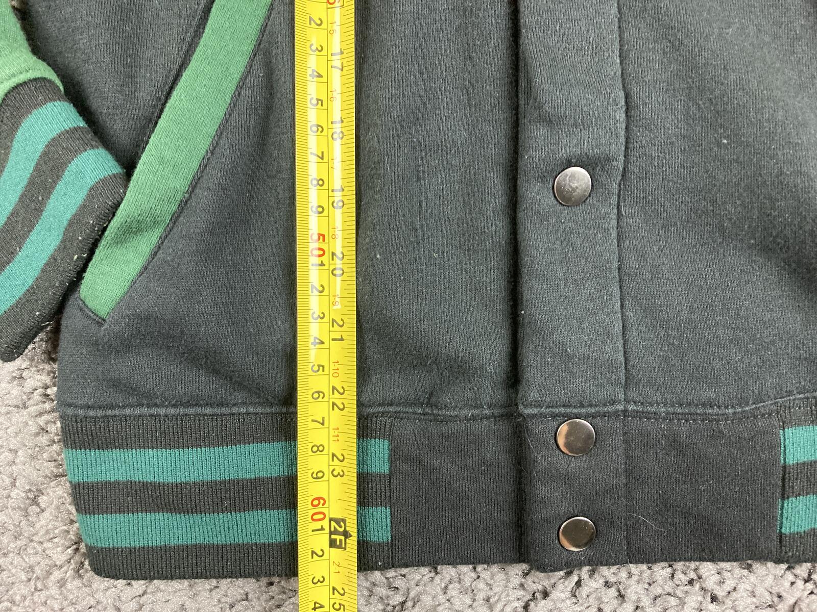Harry Potter Slytherin Varsity Jacket Hoodie Black Green Hogwarts Coat Sz Small