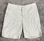 Athleta Trekkie Bermuda Hiking Shorts Womens Gray Stretch Ripstop Size 8