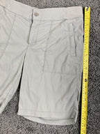 Athleta Trekkie Bermuda Hiking Shorts Womens Gray Stretch Ripstop Size 8