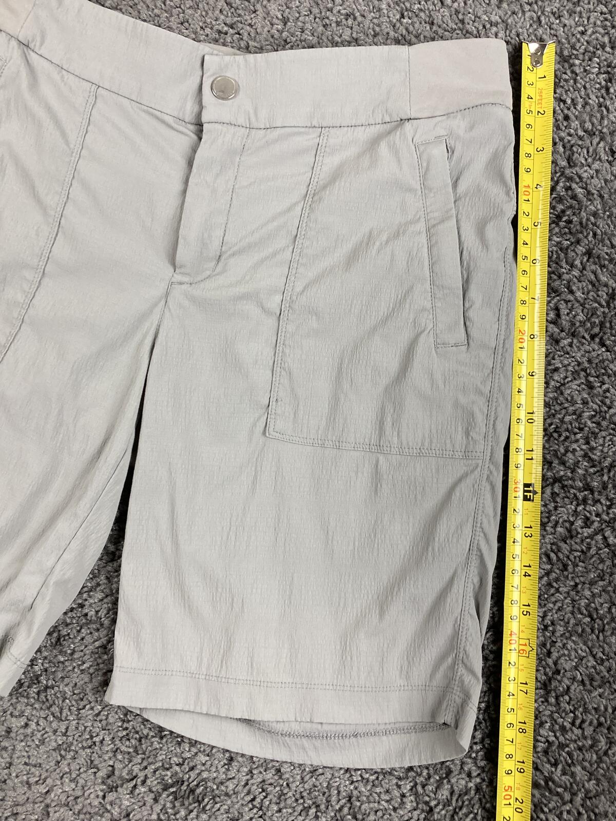 Athleta Trekkie Bermuda Hiking Shorts Womens Gray Stretch Ripstop Size 8