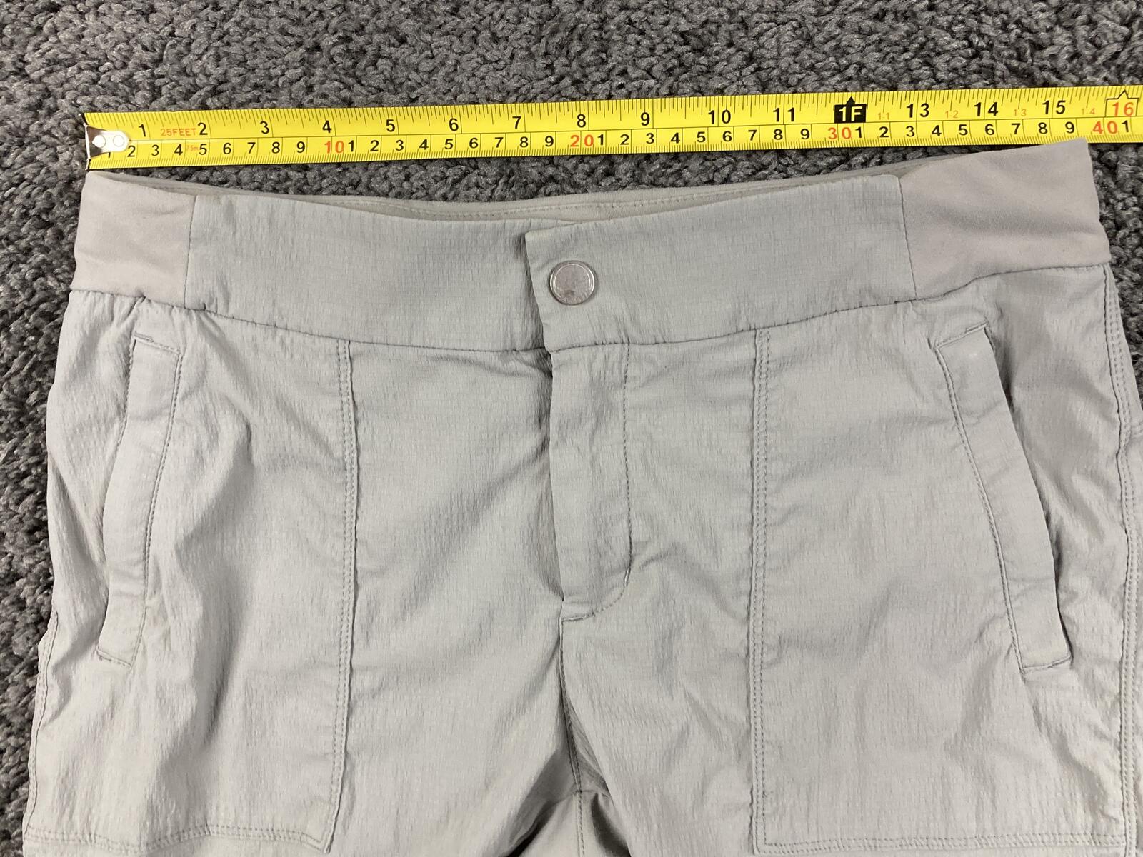 Athleta Trekkie Bermuda Hiking Shorts Womens Gray Stretch Ripstop Size 8