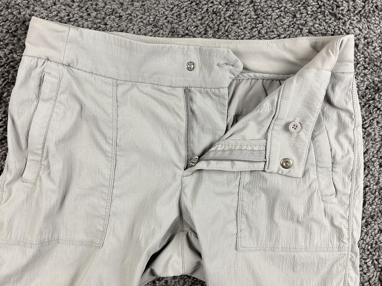 Athleta Trekkie Bermuda Hiking Shorts Womens Gray Stretch Ripstop Size 8
