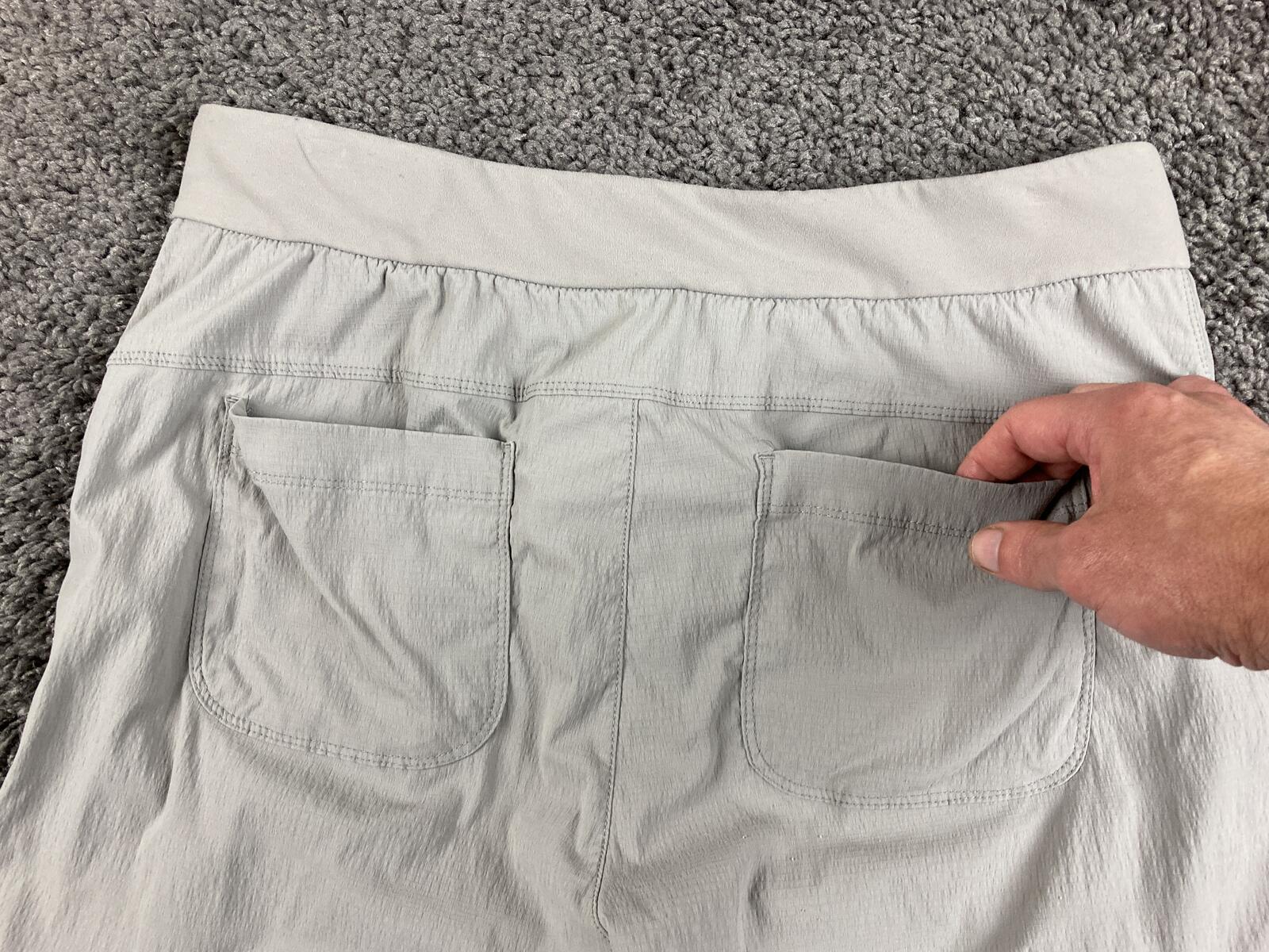 Athleta Trekkie Bermuda Hiking Shorts Womens Gray Stretch Ripstop Size 8