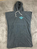 Doheny Longboard Surfing Association Surf Changing Poncho Towel Robe Hooded Blck