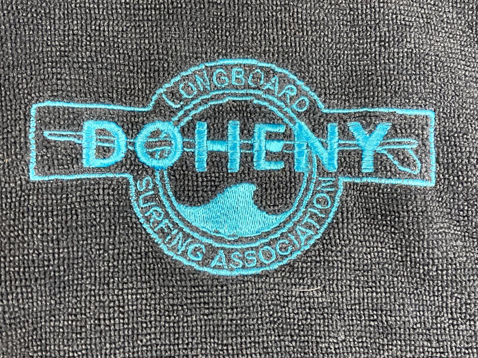 Doheny Longboard Surfing Association Surf Changing Poncho Towel Robe Hooded Blck