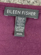 Eileen Fisher Top Viscose Stretch Long Sleeve Plum Purple Women Sz M