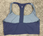 Athleta Transcend Bra XL Blue Grey Racerback Crop Yoga Sports