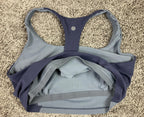 Athleta Transcend Bra XL Blue Grey Racerback Crop Yoga Sports