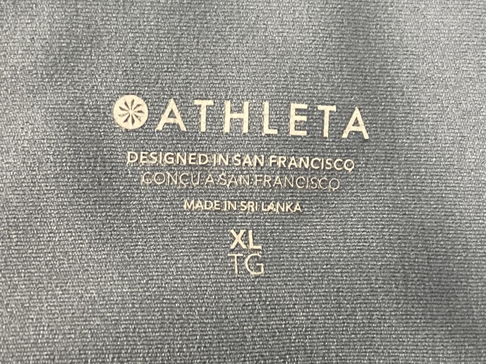 Athleta Transcend Bra XL Blue Grey Racerback Crop Yoga Sports