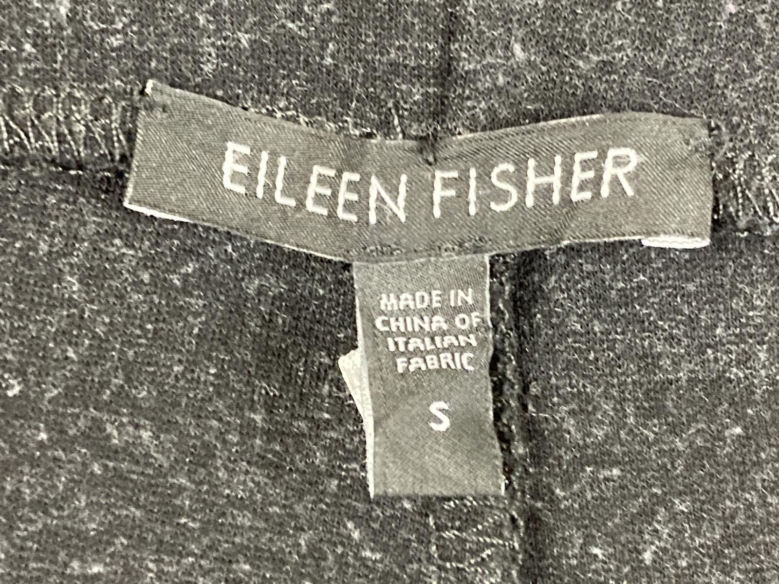 Eileen Fisher Charcoal Gray Melanged Viscose Stretch Ponte Slim Pants Size S