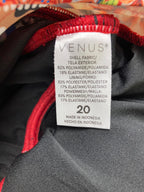 Venus One Piece Swimsuit Size 20 Multicolor Floral Leopard Cutout Ring Detail