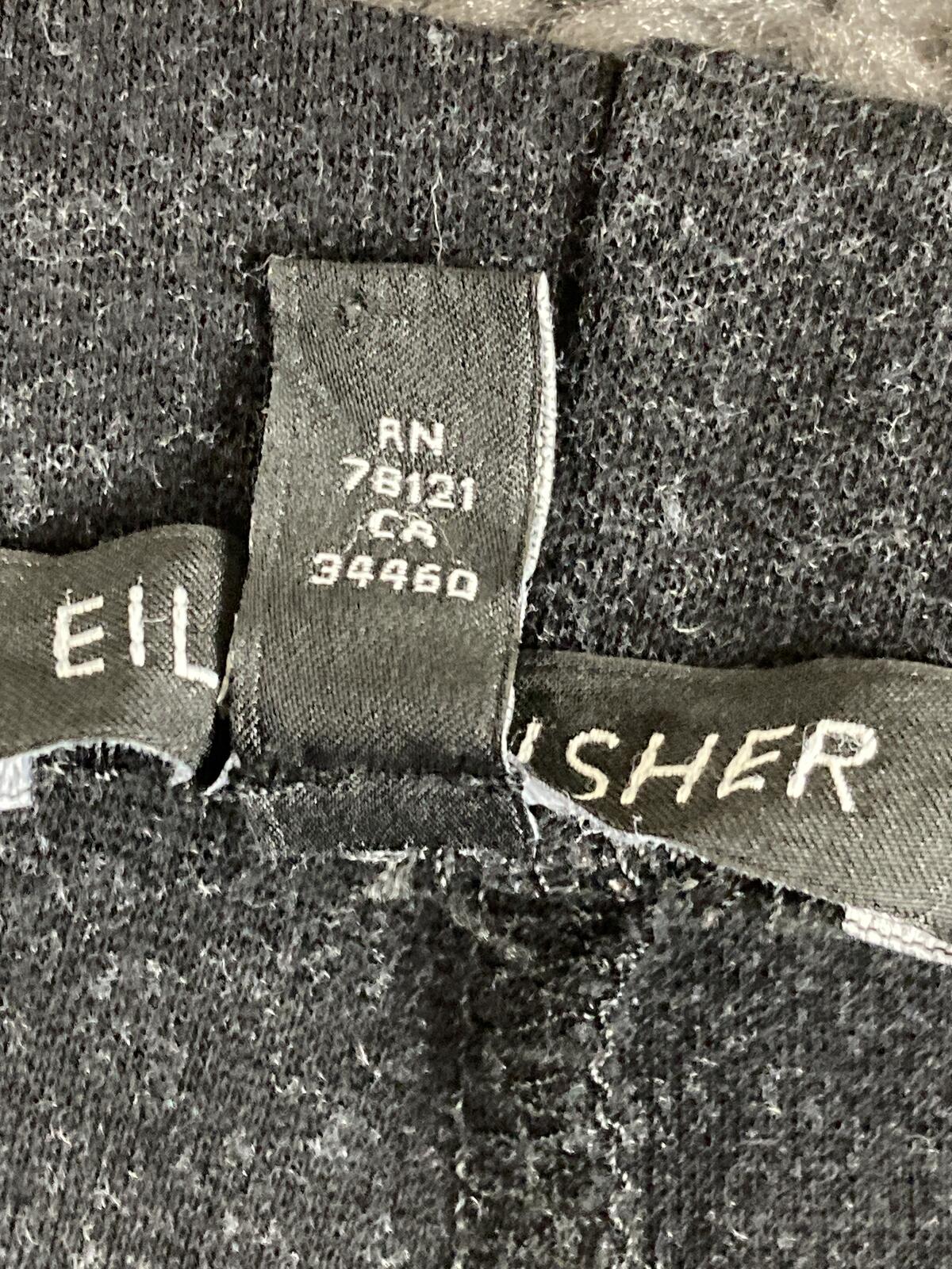 Eileen Fisher Charcoal Gray Melanged Viscose Stretch Ponte Slim Pants Size S