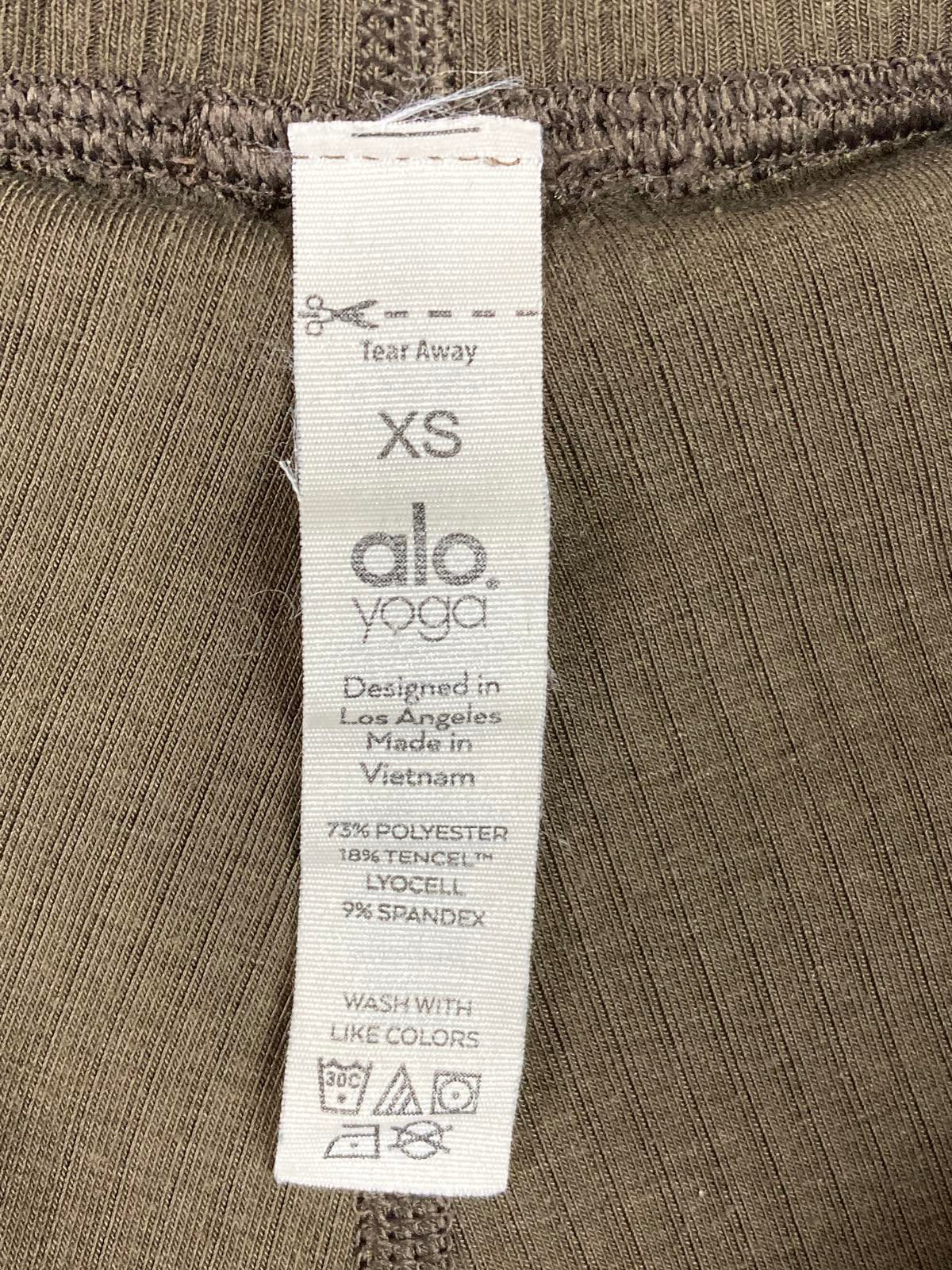 Alo Yoga Wellness Ribbed High-Waist Leggings Brown Sz XS