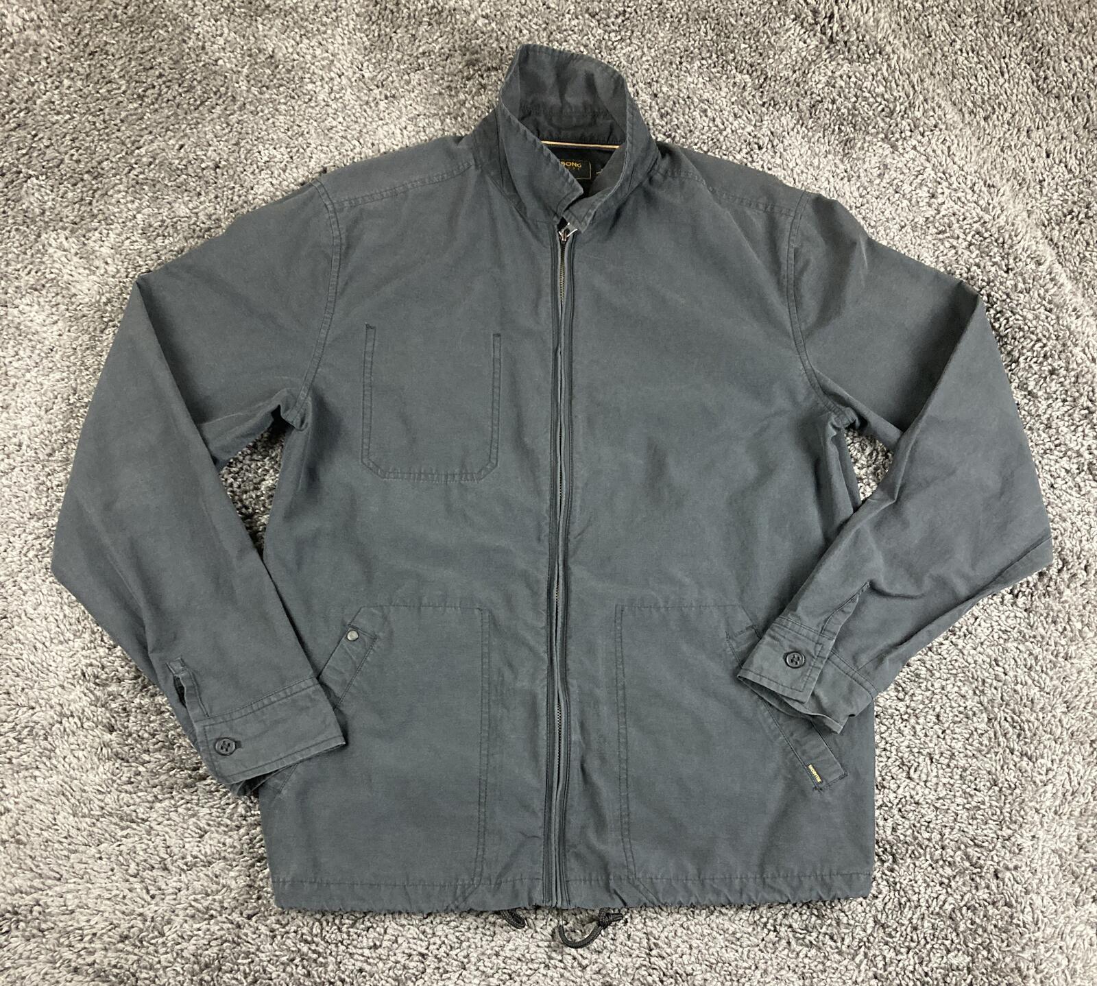 Billabong Surfplus Jacket Men's Black Full Zip Lightweight Utility Windbreaker L
