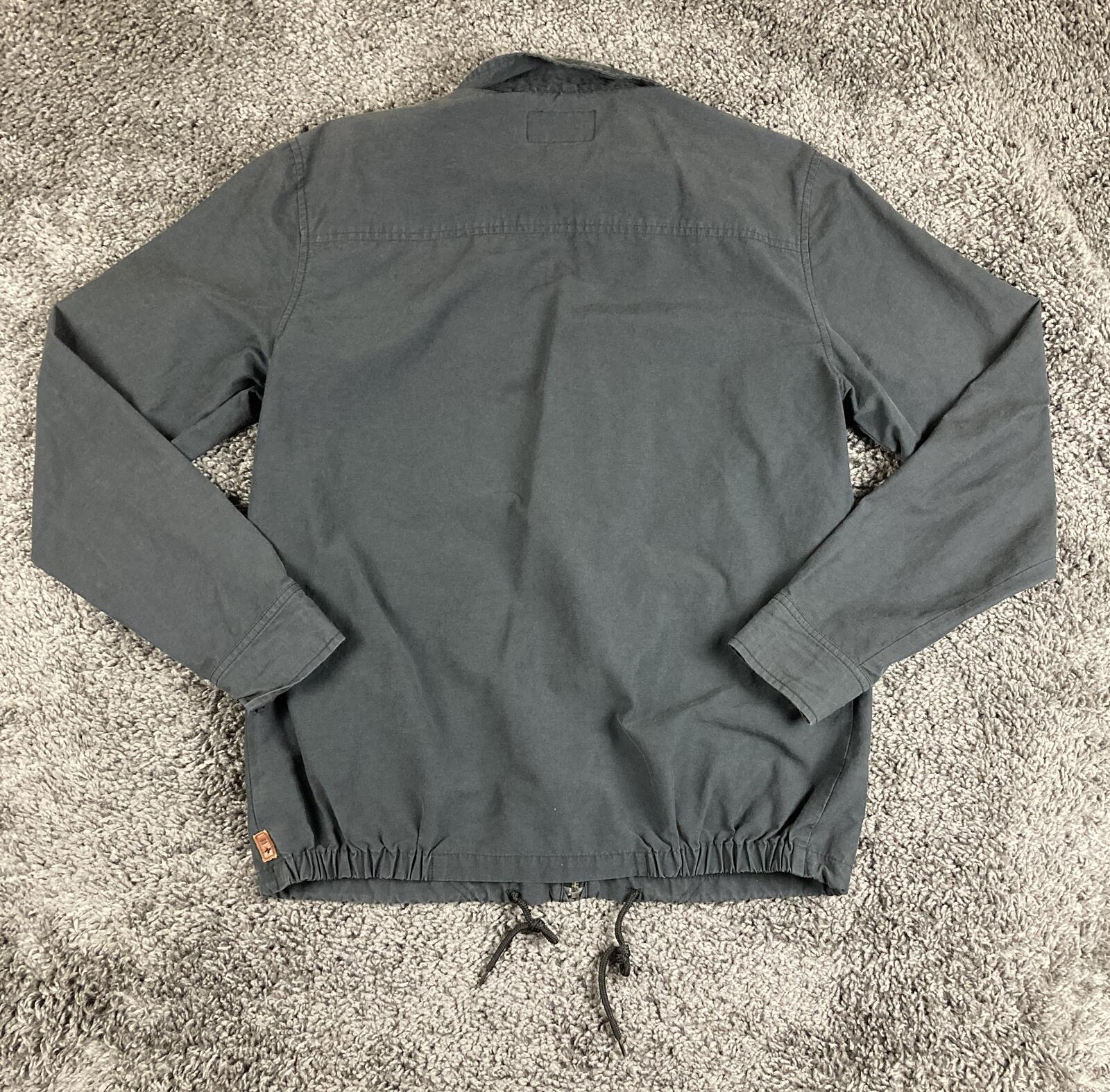 Billabong Surfplus Jacket Men's Black Full Zip Lightweight Utility Windbreaker L