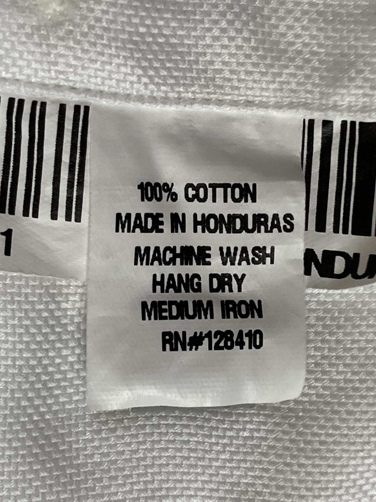 Sid Mashburn Mens Small White Cotton Spread Collar Long Sleeve Sport Shirt S