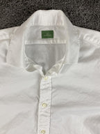Sid Mashburn Mens Small White Cotton Spread Collar Long Sleeve Sport Shirt S