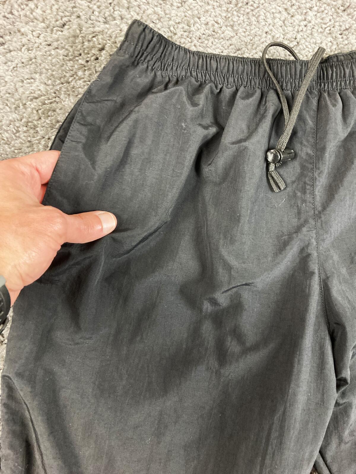 US Army APFU Track Pants Unisex Black Windbreaker PT Medium Regular Nylon