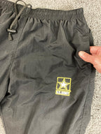 US Army APFU Track Pants Unisex Black Windbreaker PT Medium Regular Nylon