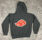 Naruto Hinata Hyuga Akatsuki Hoodie Black Pullover Back Cloud Unisex Small