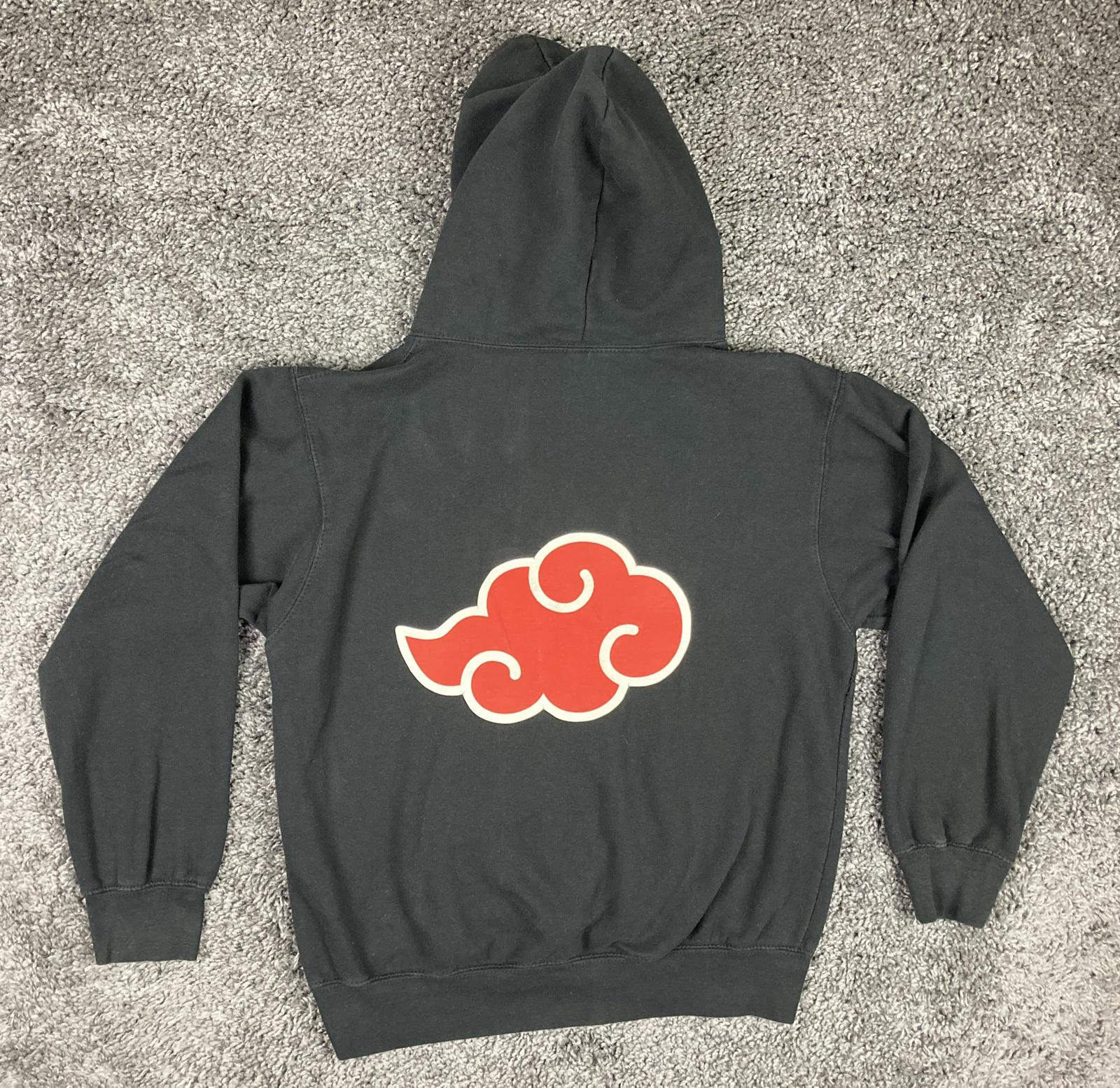 Naruto Hinata Hyuga Akatsuki Hoodie Black Pullover Back Cloud Unisex Small