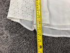 Romeo + Juliet Couture Blouse Women's White Eyelet Lace Long Sleeve Size M