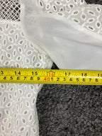 Romeo + Juliet Couture Blouse Women's White Eyelet Lace Long Sleeve Size M