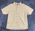 Royal Robbins Button Down Shirt Men’s Yellow Stripe Short Sleeve Modal Sz L
