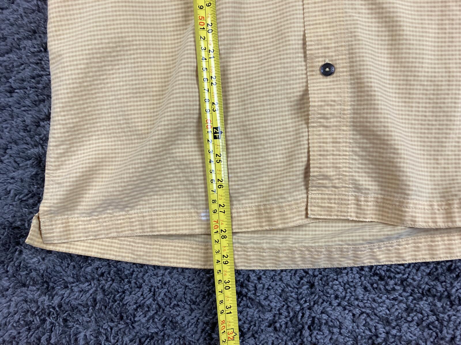 Royal Robbins Button Down Shirt Men’s Yellow Stripe Short Sleeve Modal Sz L