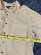 Royal Robbins Button Down Shirt Men’s Yellow Stripe Short Sleeve Modal Sz L
