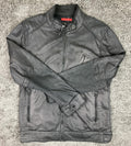 Zara Man Faux Leather Moto Jacket Black XL Biker Style Zip Pockets Lined