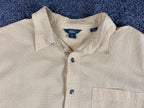 Royal Robbins Button Down Shirt Men’s Yellow Stripe Short Sleeve Modal Sz L