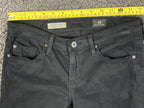 AG Adriano Goldschmied Womens Jeans Black The Stevie Ankle Slim Straight Sz  26R