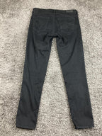 AG Adriano Goldschmied Womens Jeans Black The Stevie Ankle Slim Straight Sz  26R