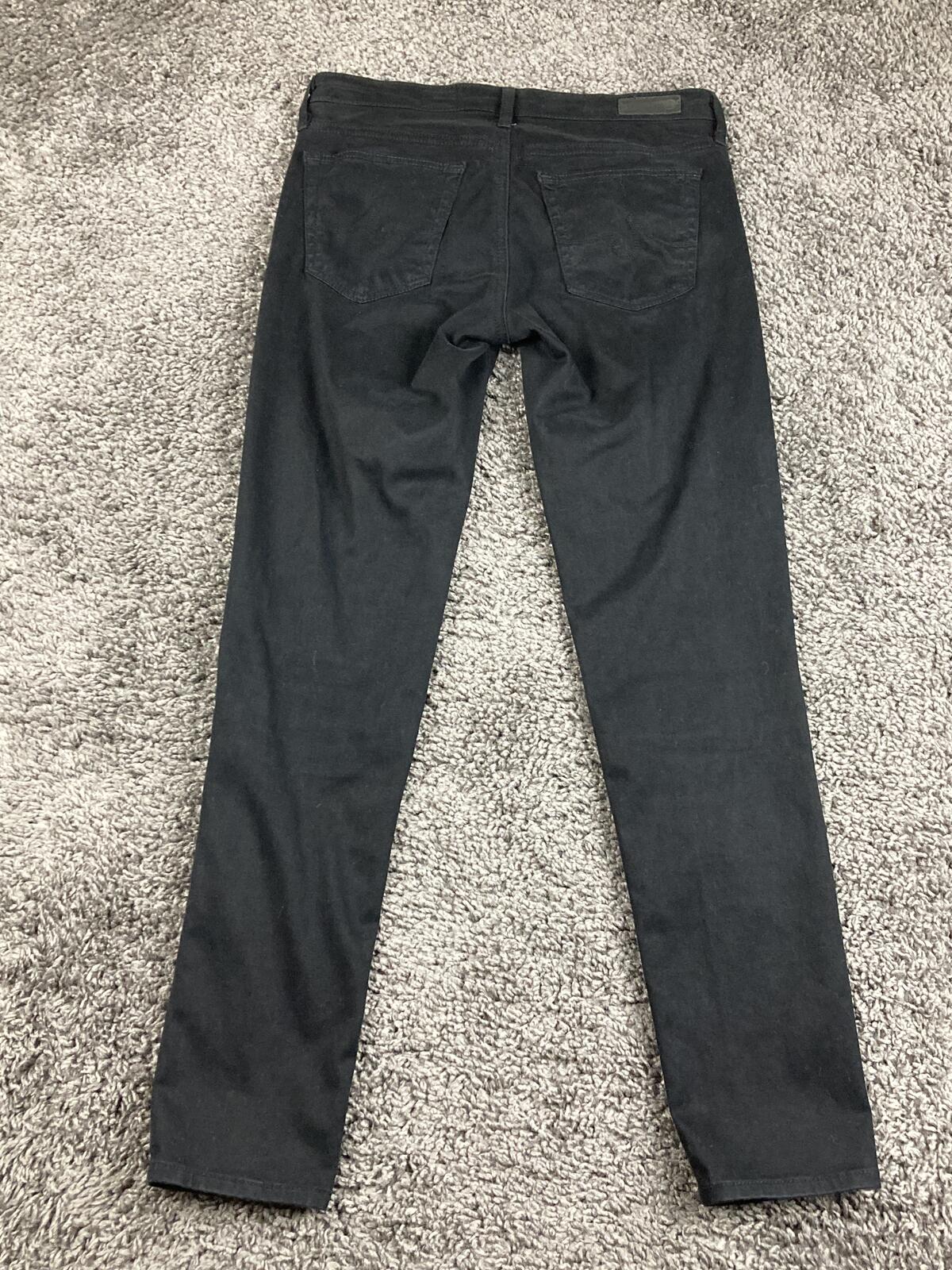 AG Adriano Goldschmied Womens Jeans Black The Stevie Ankle Slim Straight Sz  26R
