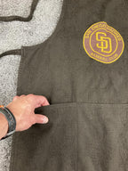 San Diego Padres Apron Brown Gold Embroidered Logo Kitchen BBQ Cooking 22x32