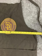 San Diego Padres Apron Brown Gold Embroidered Logo Kitchen BBQ Cooking 22x32
