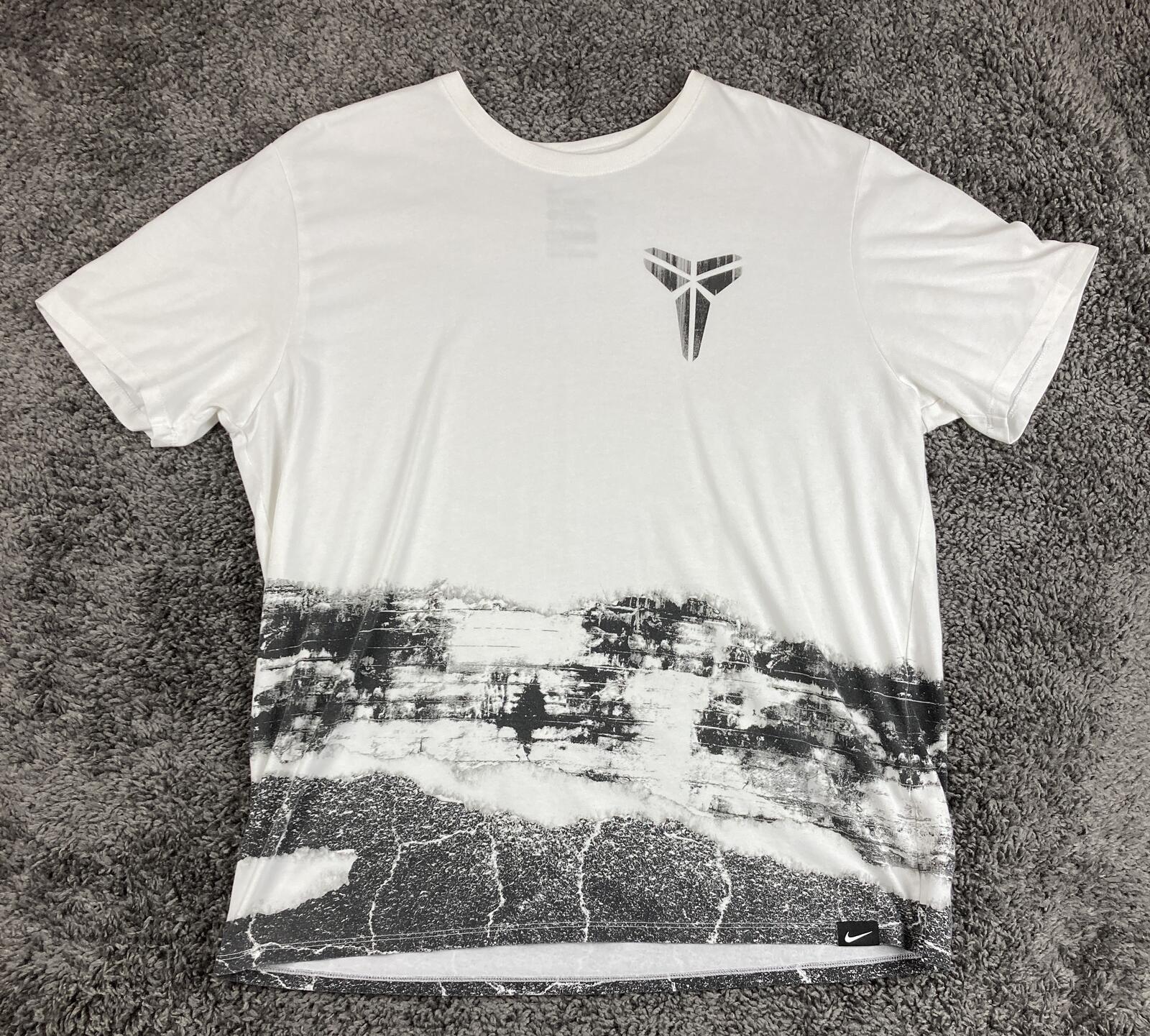 Nike Kobe Bryant Pain Graphic T-Shirt Mens White Dri-Fit Mamba Basketball Sz XL