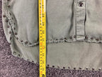 Rails Bowie Studded Shirt Dress Sage Green Linen Blend Snap Front Tunic Sz S