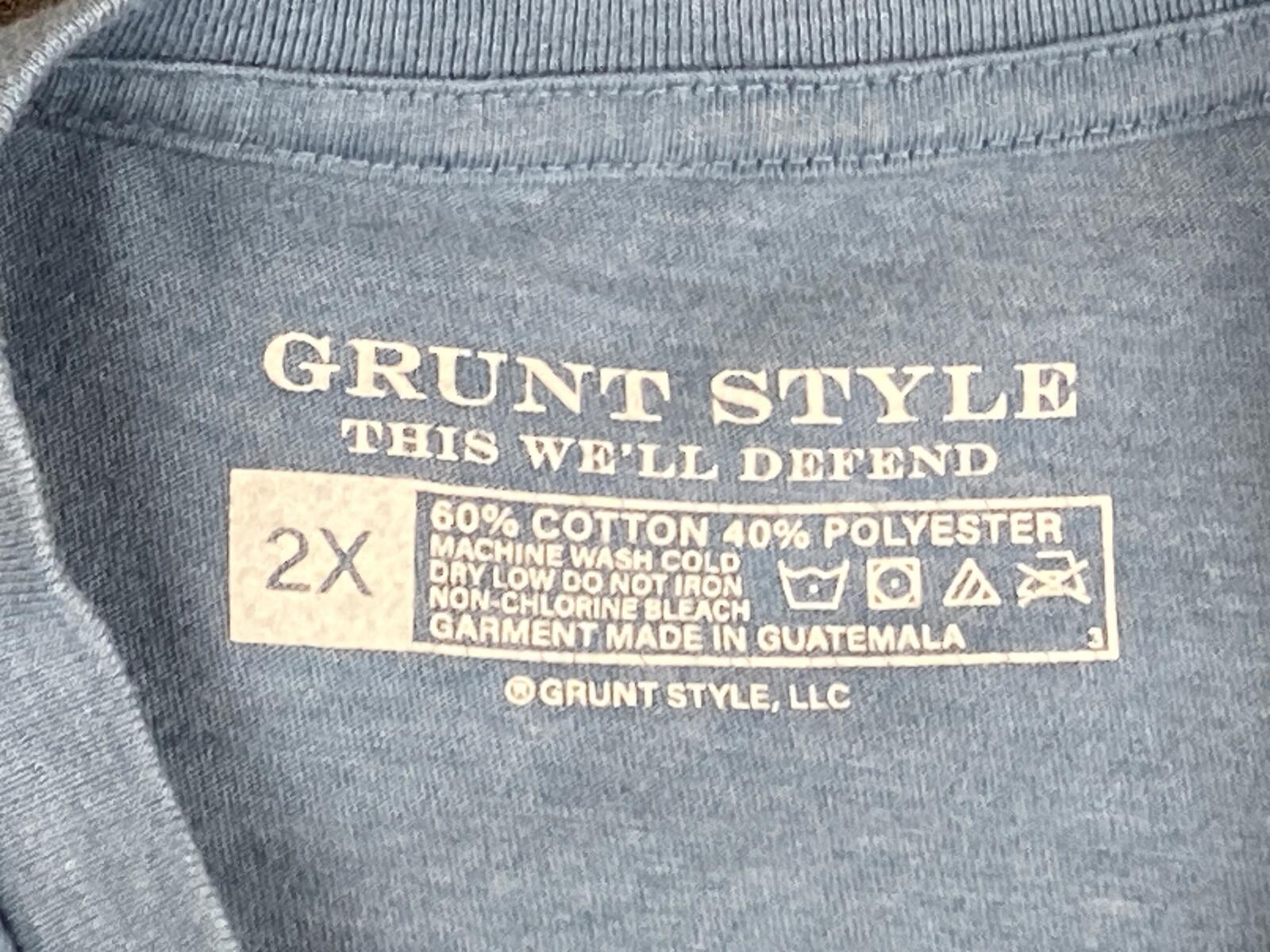 Grunt Style Mens Delaware Crossing T-Shirt George Washington Patriotic Blue 2XL