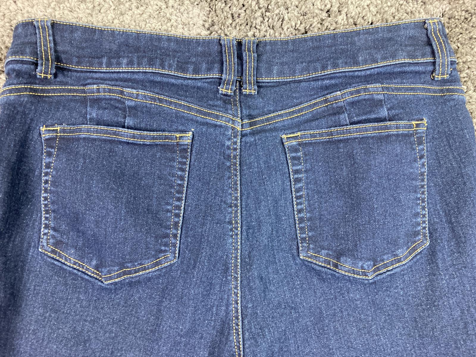 Faith Jeans Womens 16 Dark Wash Skinny Stretch Denim Jeans 32x29