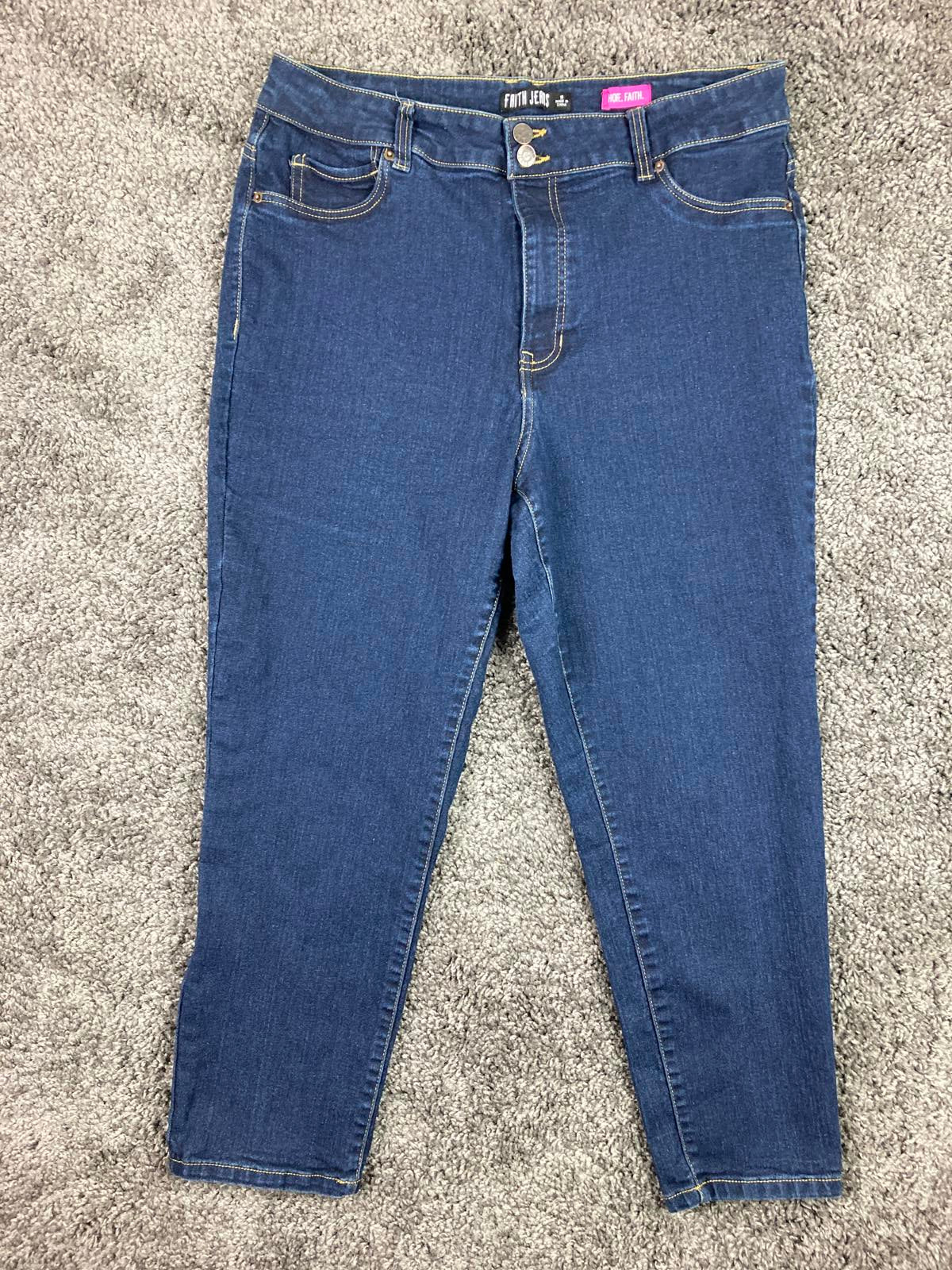 Faith Jeans Womens 16 Dark Wash Skinny Stretch Denim Jeans 32x29