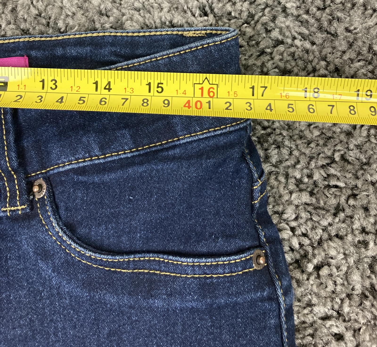 Faith Jeans Womens 16 Dark Wash Skinny Stretch Denim Jeans 32x29